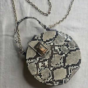 Snake Print Circle Bag